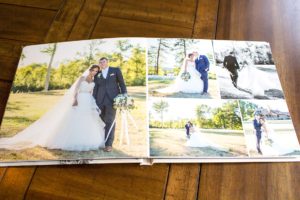 Wedding album page spreads