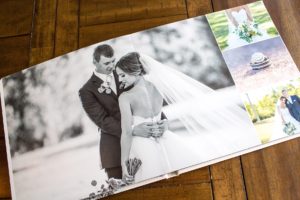 Lay-flat wedding album pages