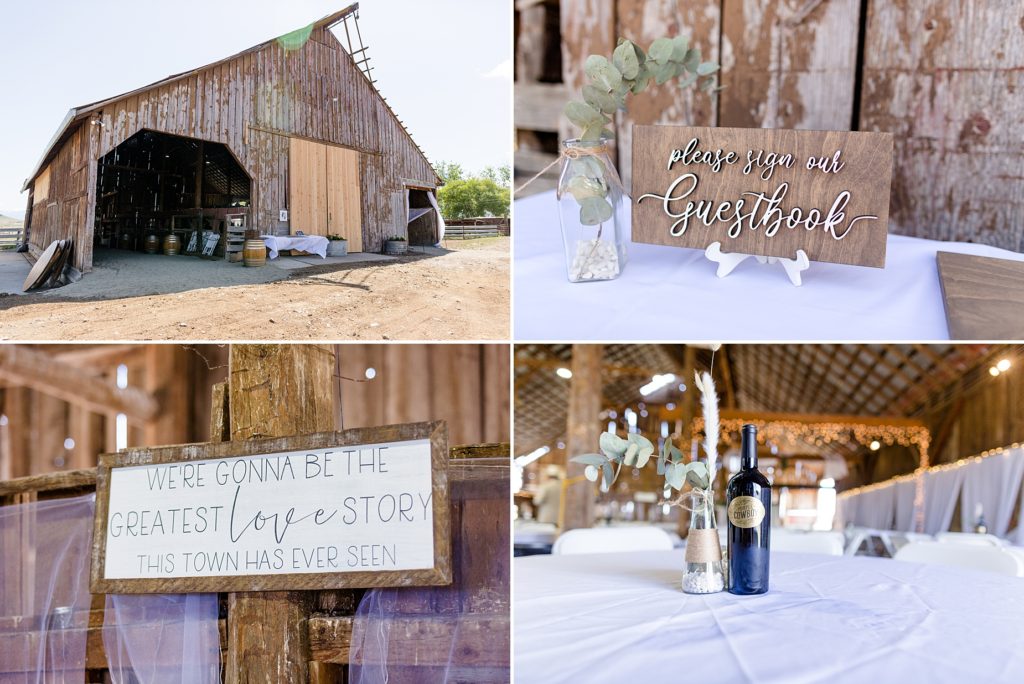 country wedding details