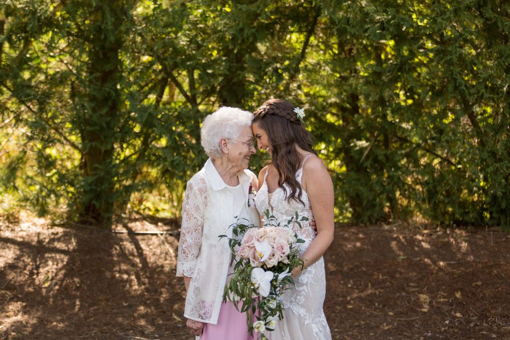 precious moment with bride and grandmother