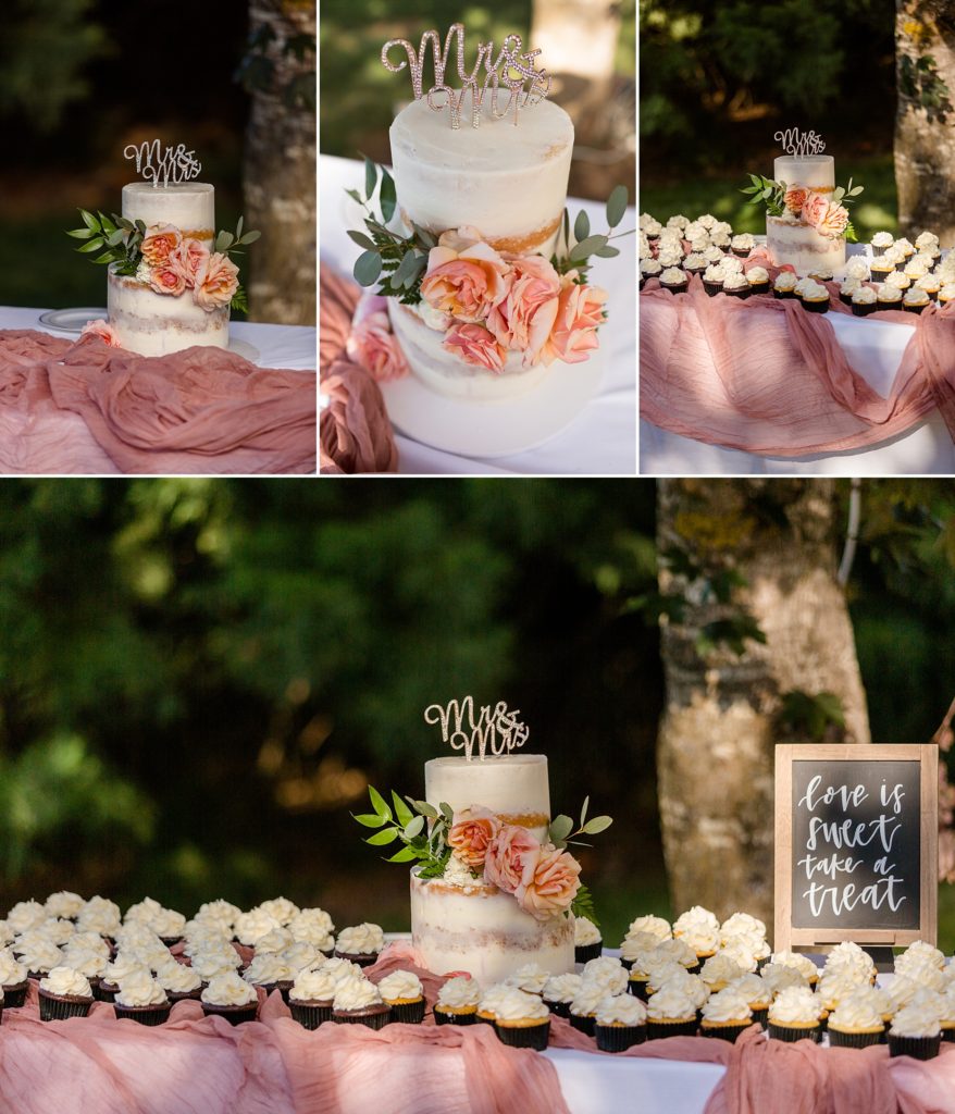 wedding cake ideas peach