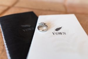 wedding rings with vow books
